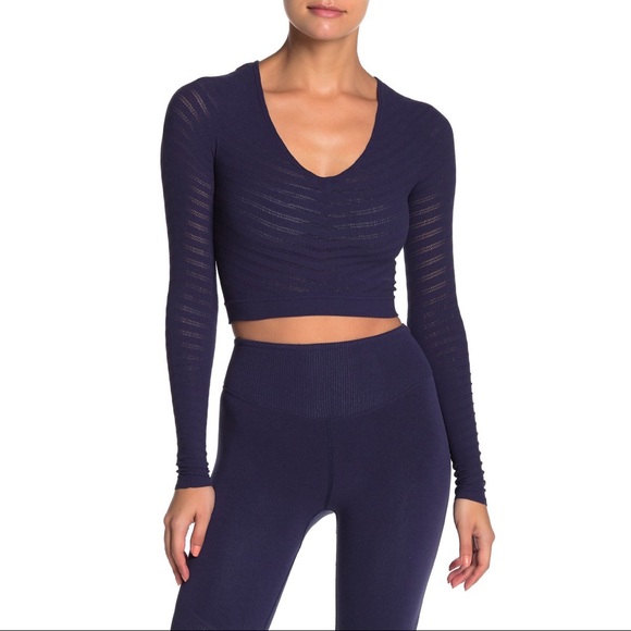 NWT Free People Gone Adrift Navy Long Sleeve Small - Picture 1 of 8